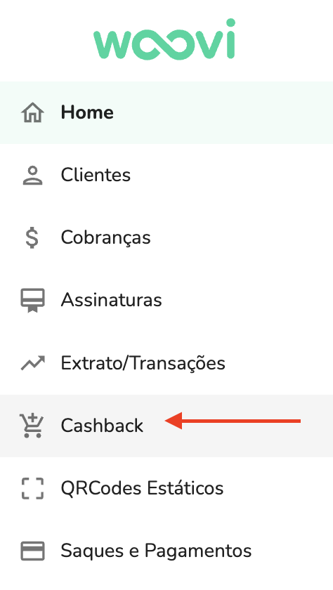 cashback fidelity sidemenu